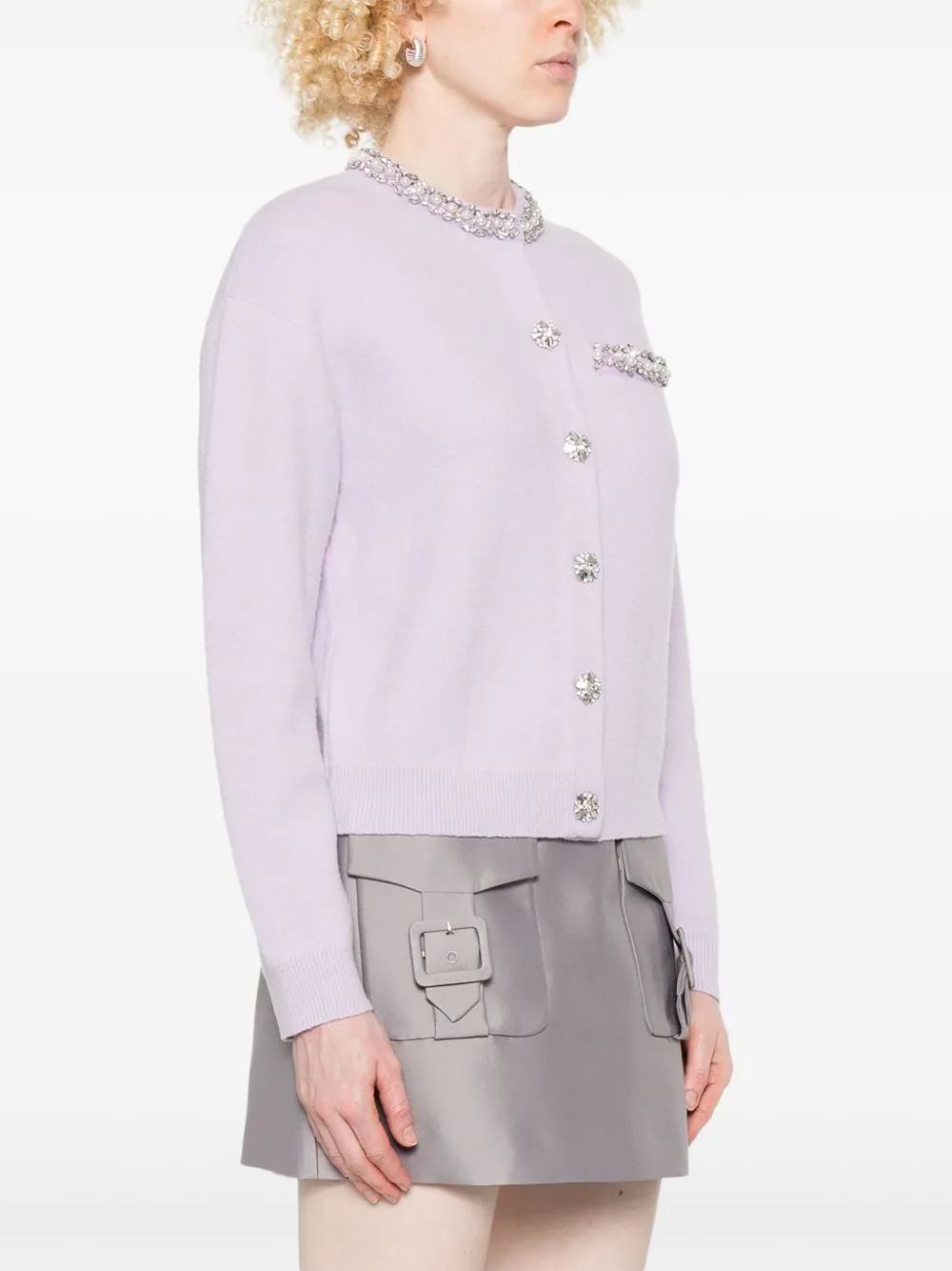 BUTTONED PEARL RIBBED SWEATER sold by Lord & Taylor product image thumbnail 3