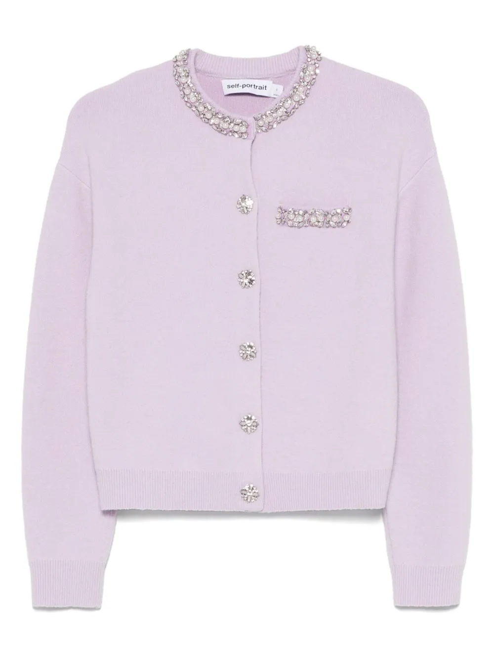 BUTTONED PEARL RIBBED SWEATER sold by Lord & Taylor