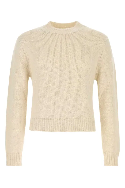 IVORY ALPACA BLEND SWEATER made by Jil Sander