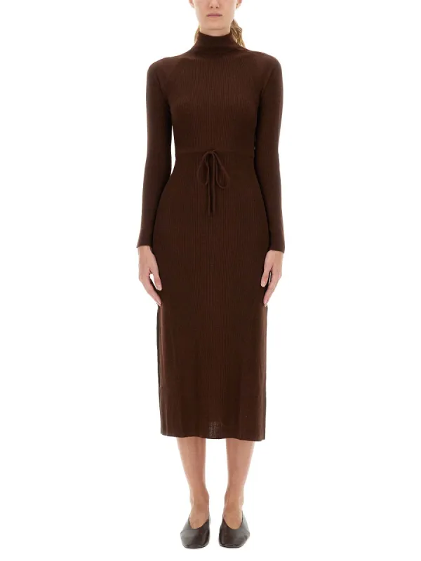 BROWN VIRGIN WOOL DRESS sold by Lord & Taylor