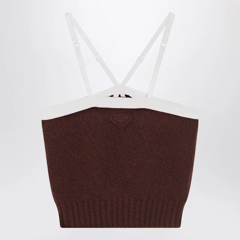 TOP IN BROWN WOOL AND CASHMERE sold by Lord & Taylor product image thumbnail 2