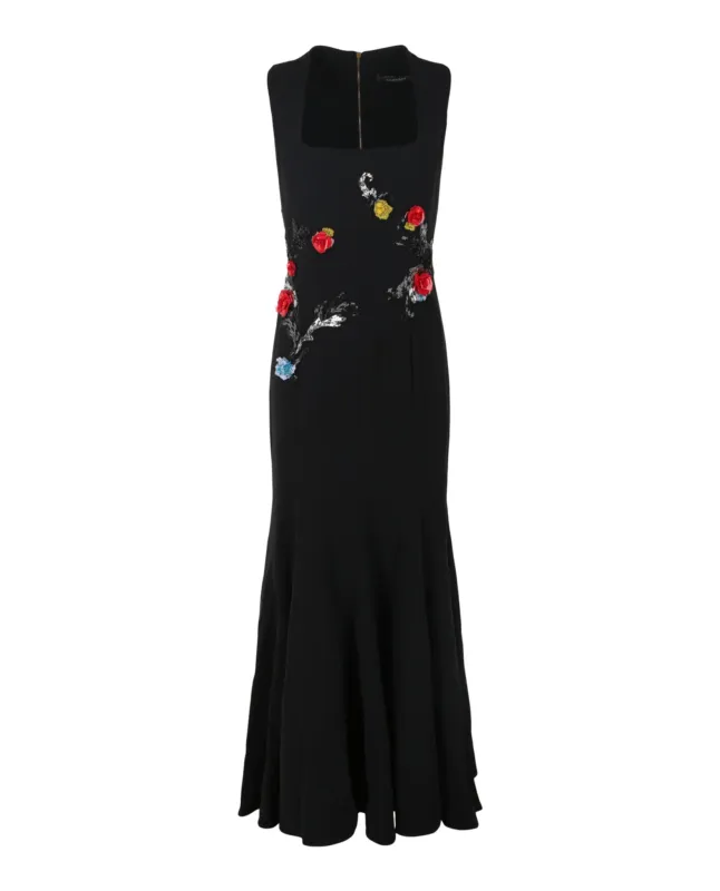 Sleeveless Embroidered Rose Gown sold by Lord & Taylor