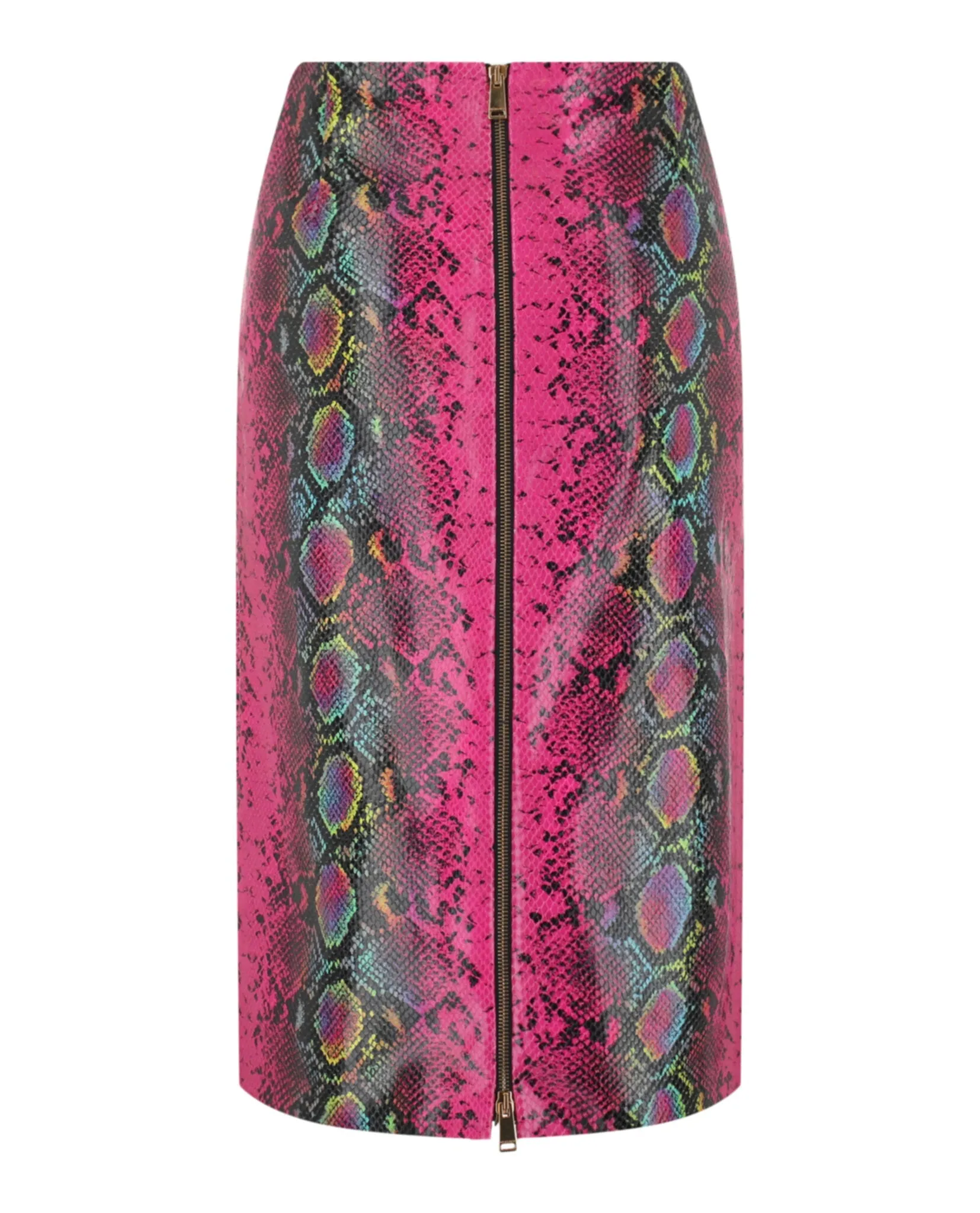 Python-Print Leather Midi Skirt sold by Lord & Taylor product image thumbnail 2