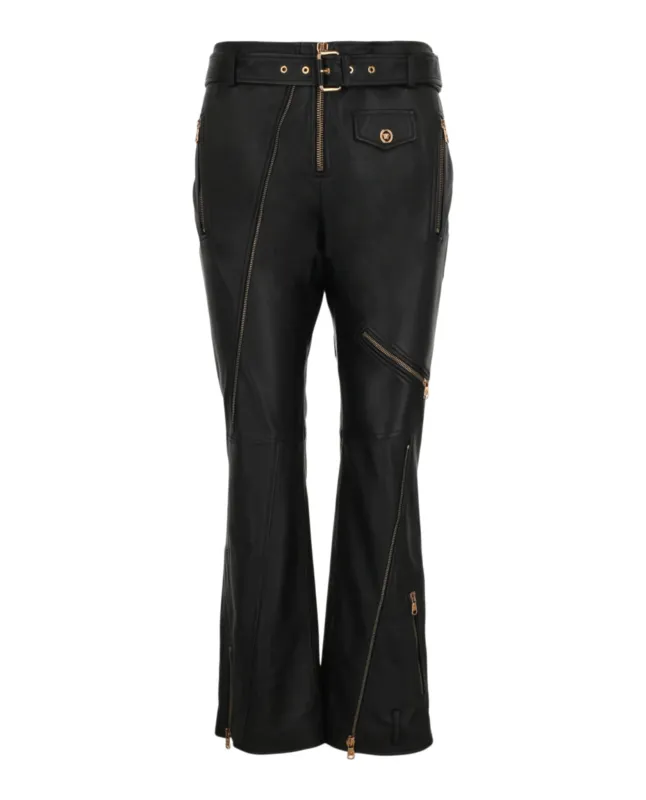 Zipper Detailed Leather Pants sold by Lord & Taylor