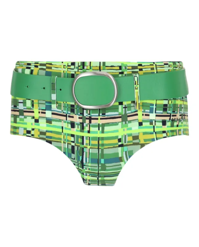 Checkered Belted Swim Bottoms sold by Lord & Taylor