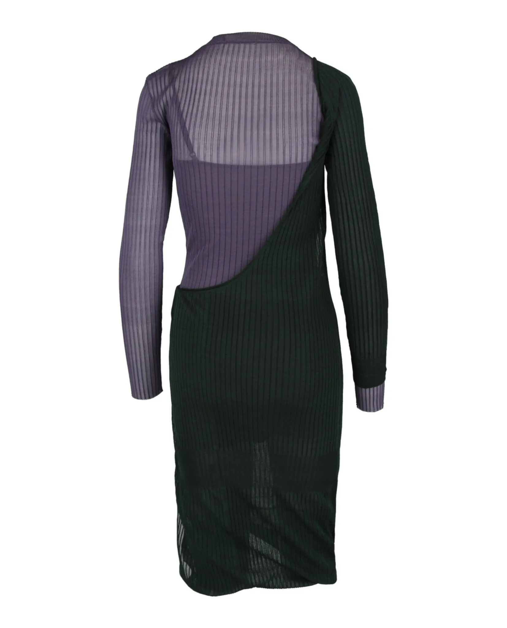 Two-Toned Draped Ribbed Dress sold by Lord & Taylor product image thumbnail 2