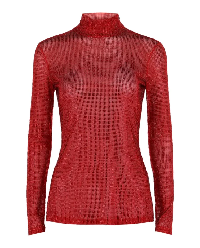 Crystal-Embellished Long Sleeve Top sold by Lord & Taylor