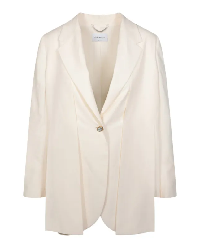 Single Button Silk Blazer sold by Lord & Taylor