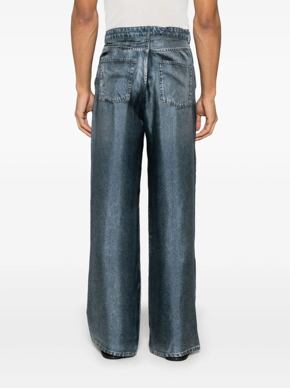 DENIM PRINT SILK TROUSERS sold by Lord & Taylor product image thumbnail 4