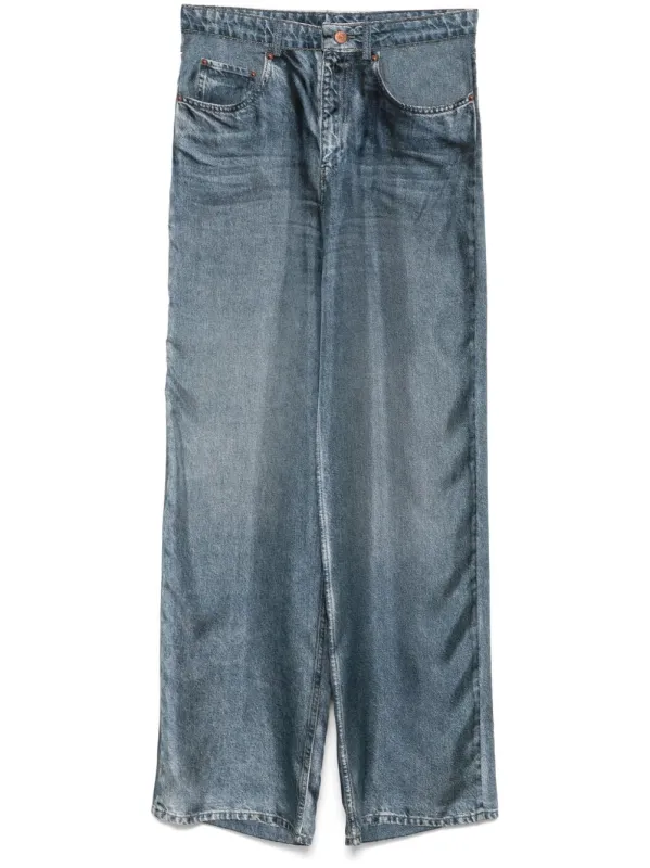 DENIM PRINT SILK TROUSERS sold by Lord & Taylor
