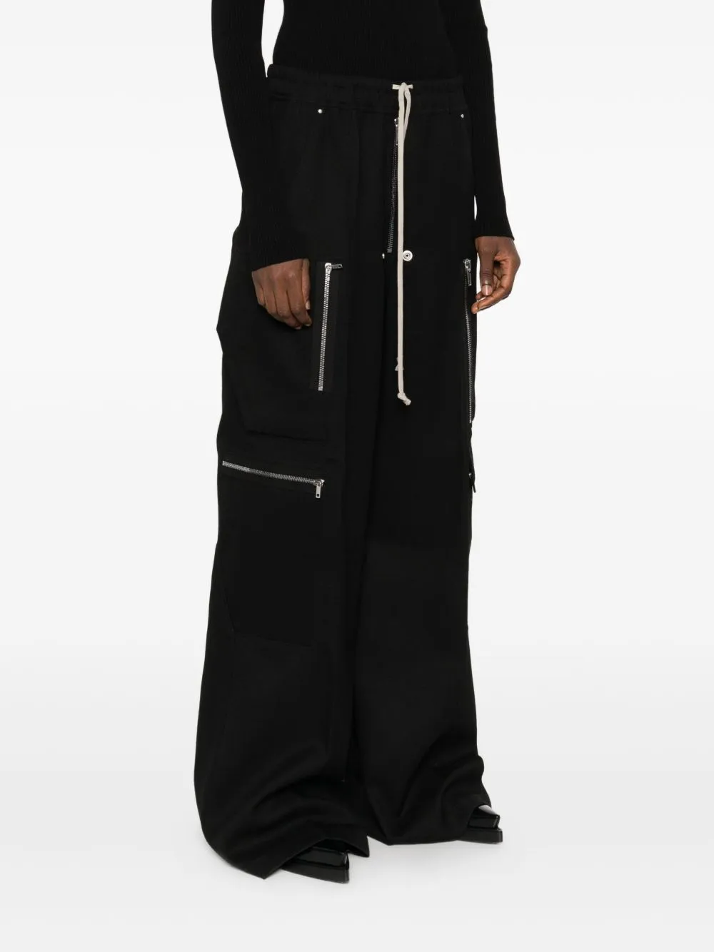 BLACK ZIP DRAWSTRING TROUSERS sold by Lord & Taylor product image thumbnail 4