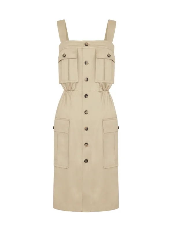 CASUAL STYLE SLEEVELESS COTTON MEDIUM DRESS sold by Lord & Taylor