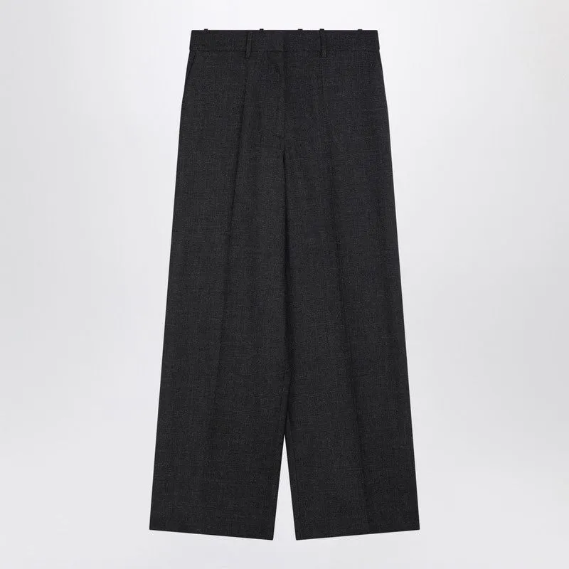 DARK GREY WOOL WIDE TROUSERS sold by Lord & Taylor