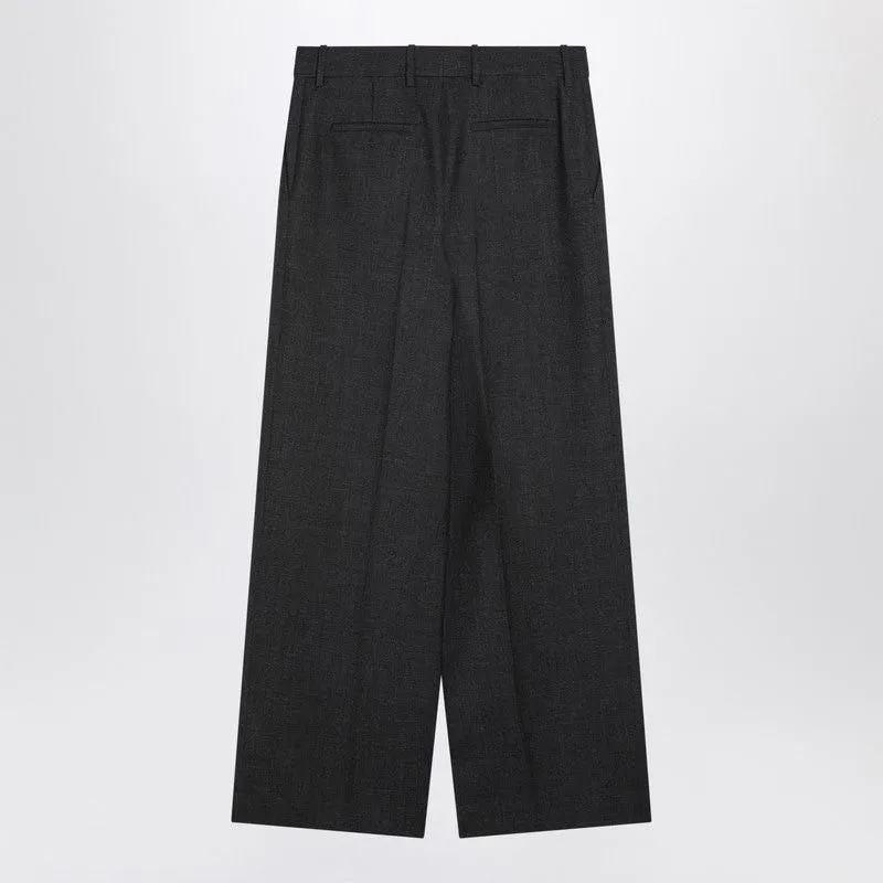 DARK GREY WOOL WIDE TROUSERS sold by Lord & Taylor product image thumbnail 2
