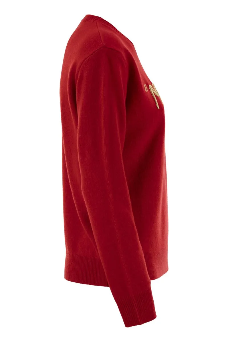 WOOL AND CASHMERE BLEND SWEATER WITH EMBROIDERY MARACAIBO sold by Lord & Taylor product image thumbnail 3