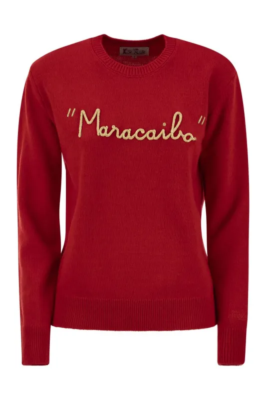 WOOL AND CASHMERE BLEND SWEATER WITH EMBROIDERY MARACAIBO sold by Lord & Taylor