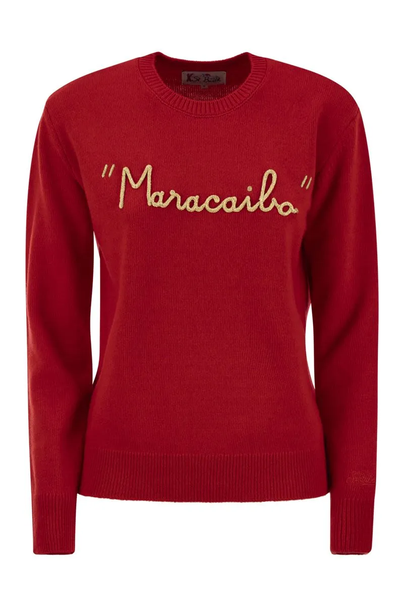 WOOL AND CASHMERE BLEND SWEATER WITH EMBROIDERY MARACAIBO sold by Lord & Taylor