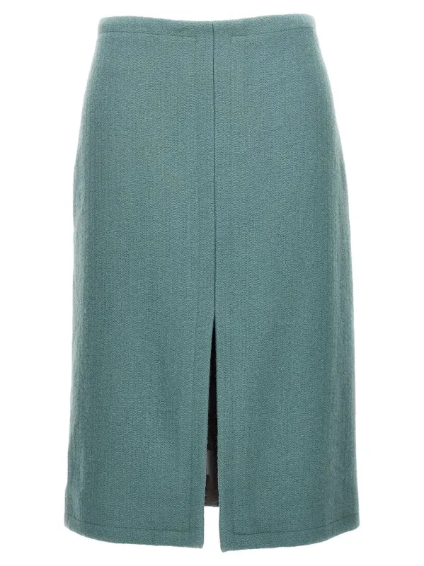 SPLIT BACK HIGH WAIST KNEE LENGTH SKIRT sold by Lord & Taylor