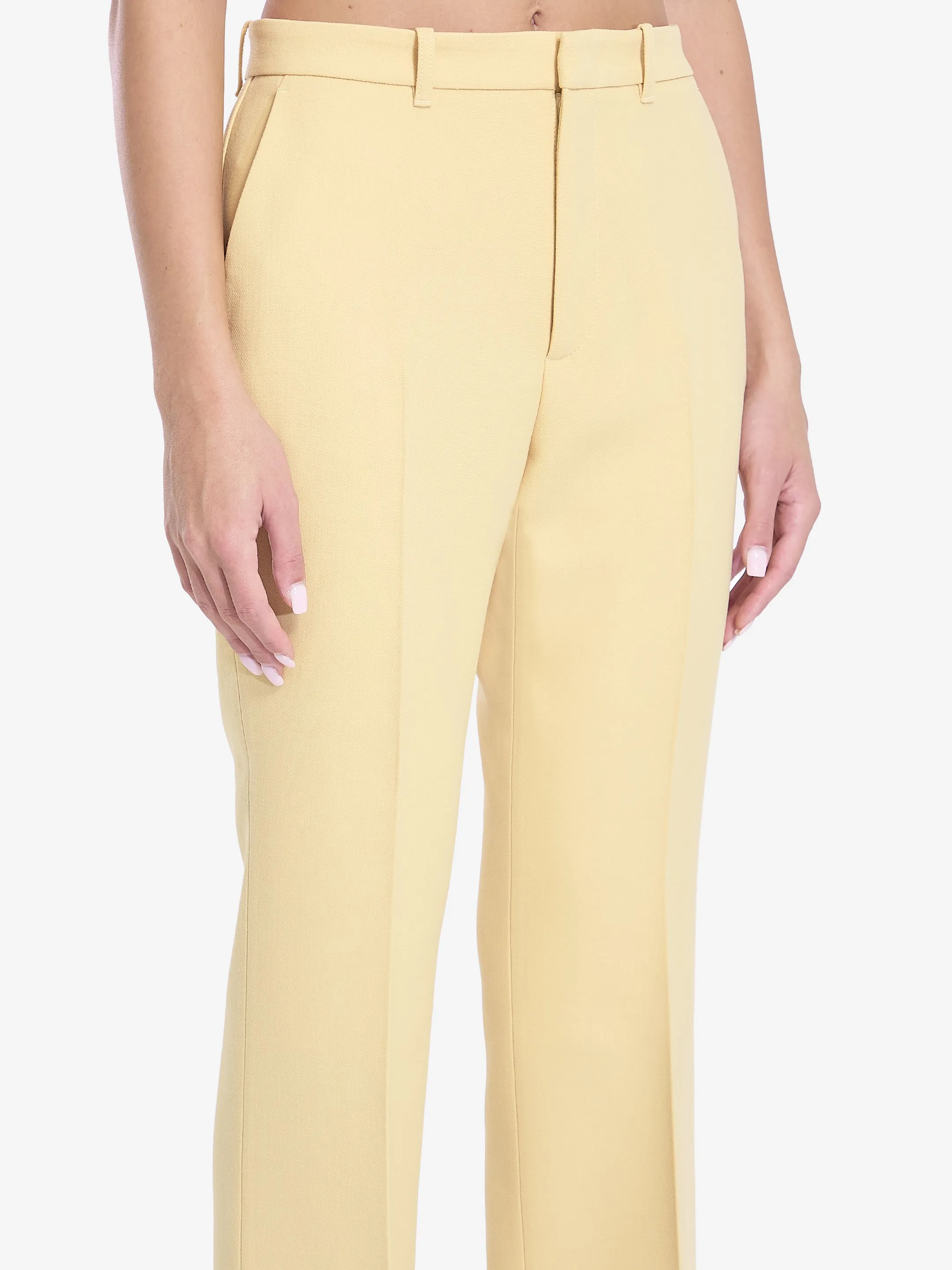 CREAM COLOURED WOOL CRêPE TROUSERS sold by Lord & Taylor product image thumbnail 5