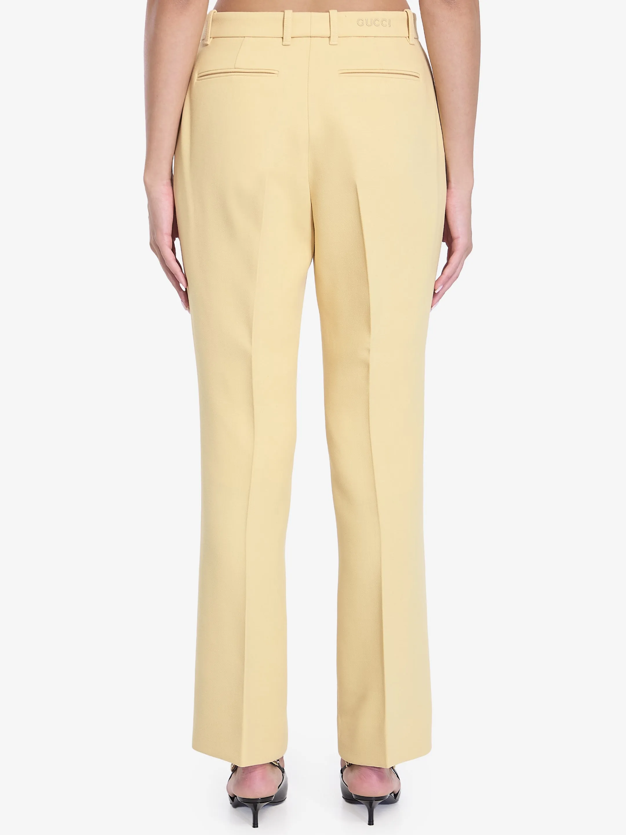 CREAM COLOURED WOOL CRêPE TROUSERS sold by Lord & Taylor product image thumbnail 3