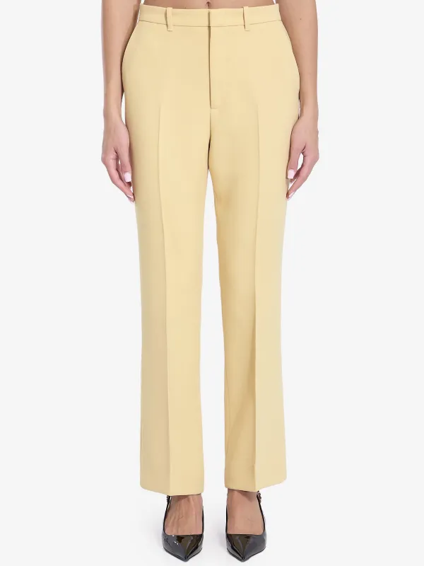 CREAM COLOURED WOOL CRêPE TROUSERS sold by Lord & Taylor