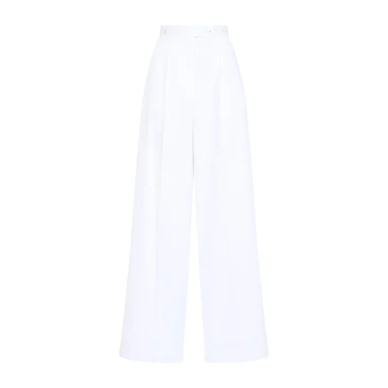 WHITE PLEATED COTTON TROUSERS sold by Lord & Taylor