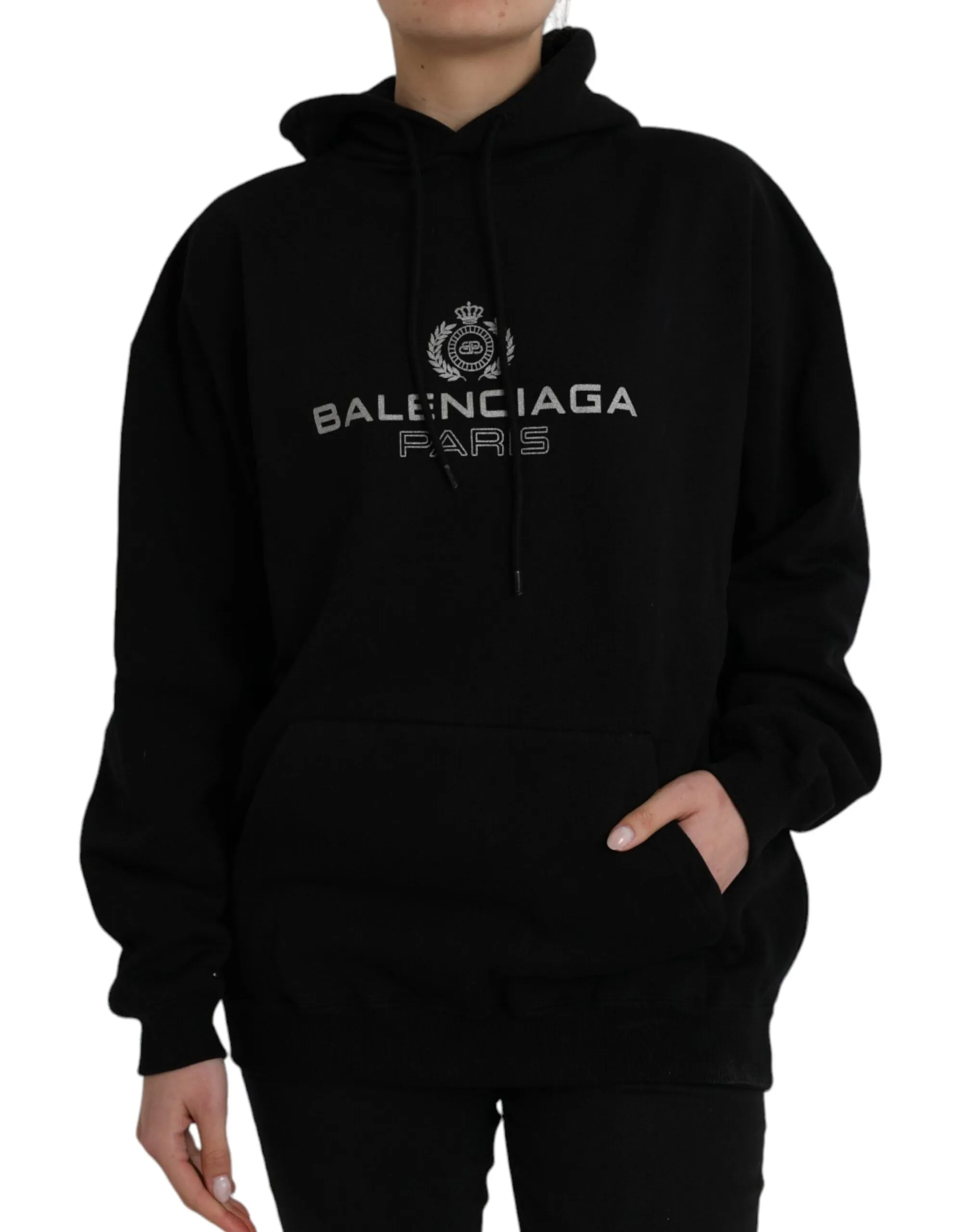 Black Cotton Logo Hooded Pullover Sweatshirt Sweater sold by Lord & Taylor product image thumbnail 2