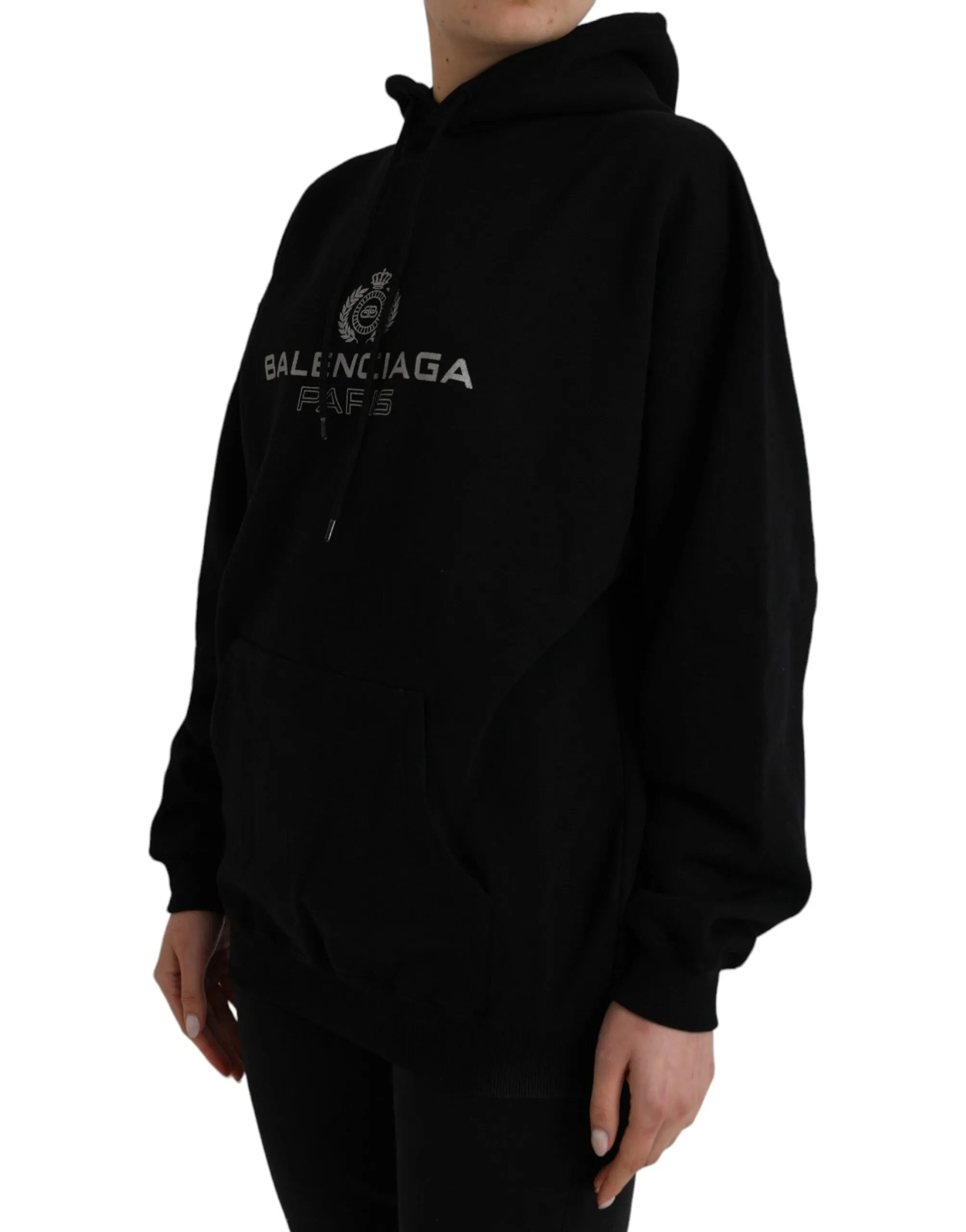 Black Cotton Logo Hooded Pullover Sweatshirt Sweater sold by Lord & Taylor product image thumbnail 3