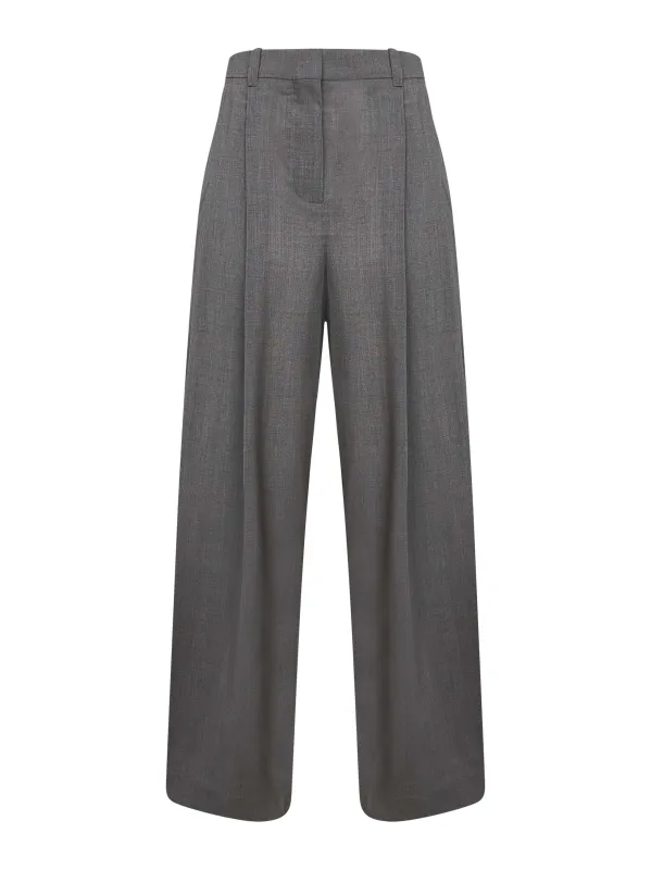 Grey Openweave Wool Pants made by Jacquemus