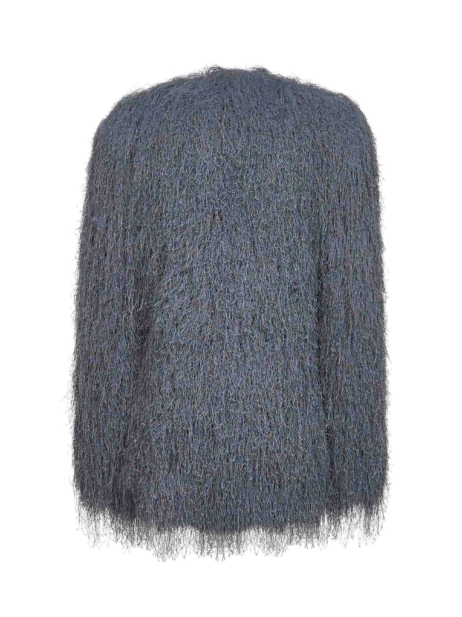 Grey Fringed Fabric Jacket sold by Lord & Taylor product image thumbnail 2