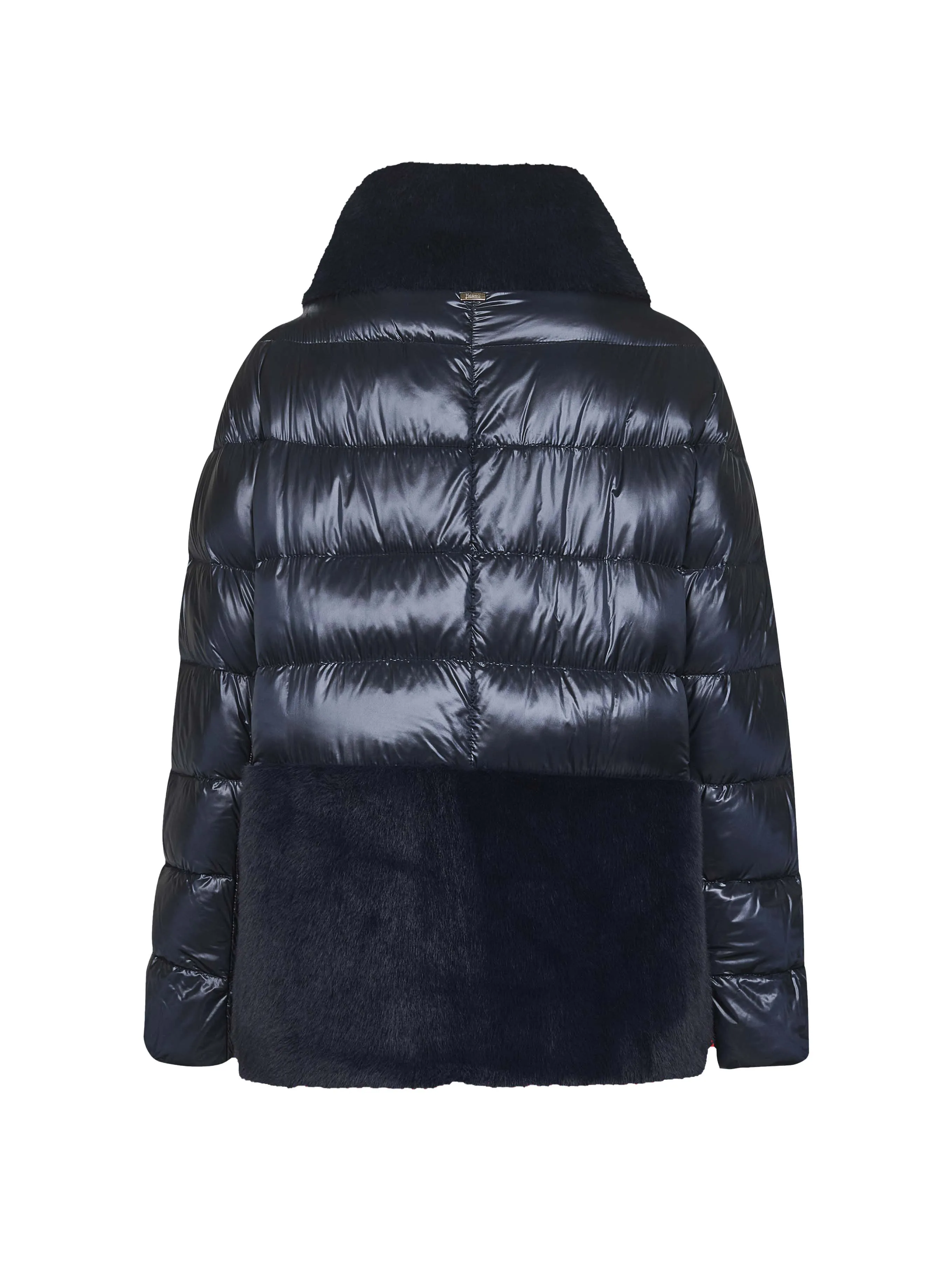 Blue Ultralight Nylon and Faux Fur Cape sold by Lord & Taylor product image thumbnail 2
