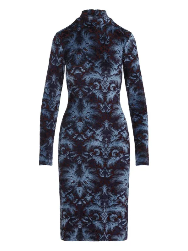 Etro Midi Dress in Blue sold by Lord & Taylor
