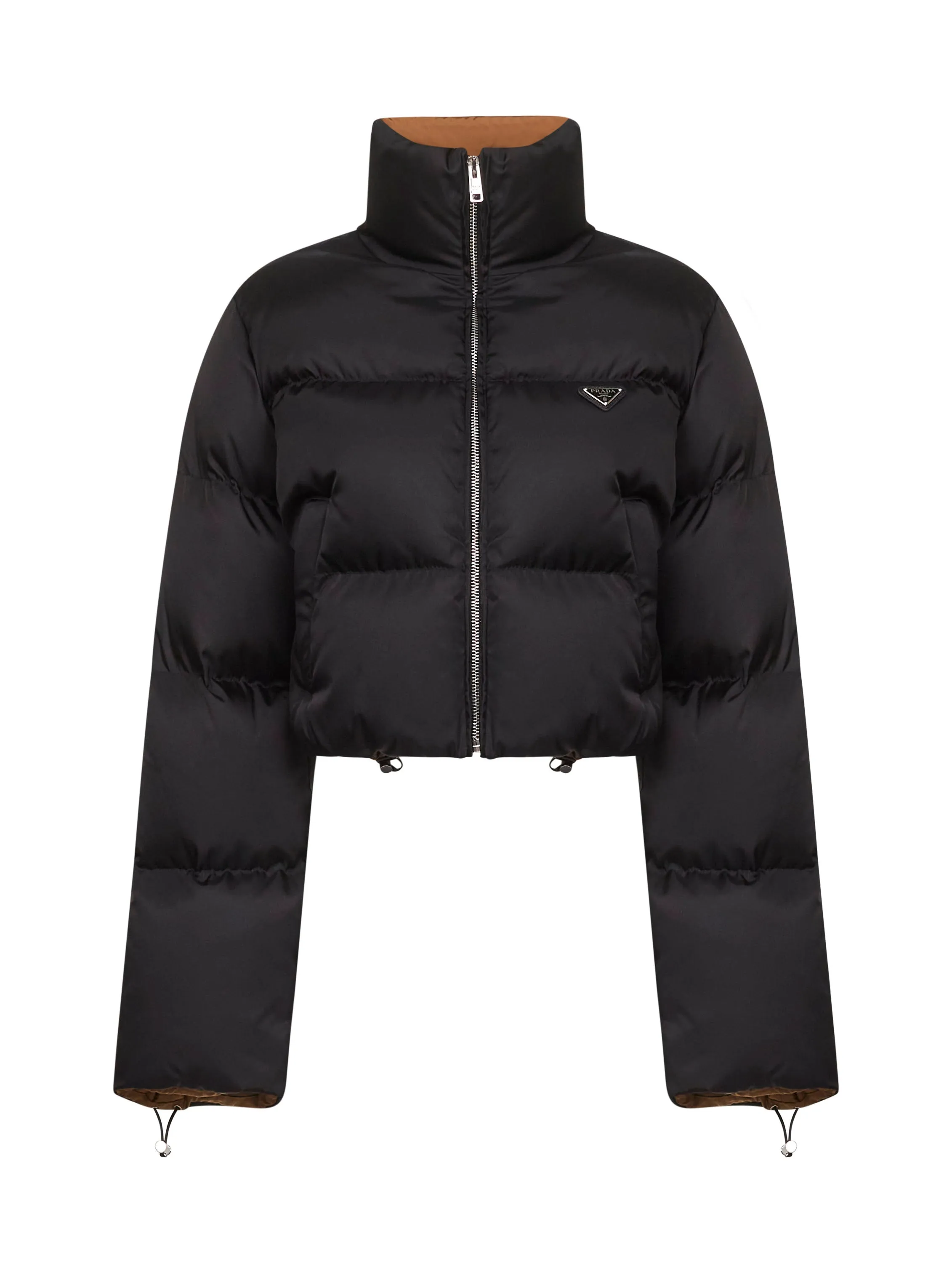 Prada Black Re-Nylon Cropped Down Jacket sold by Lord & Taylor