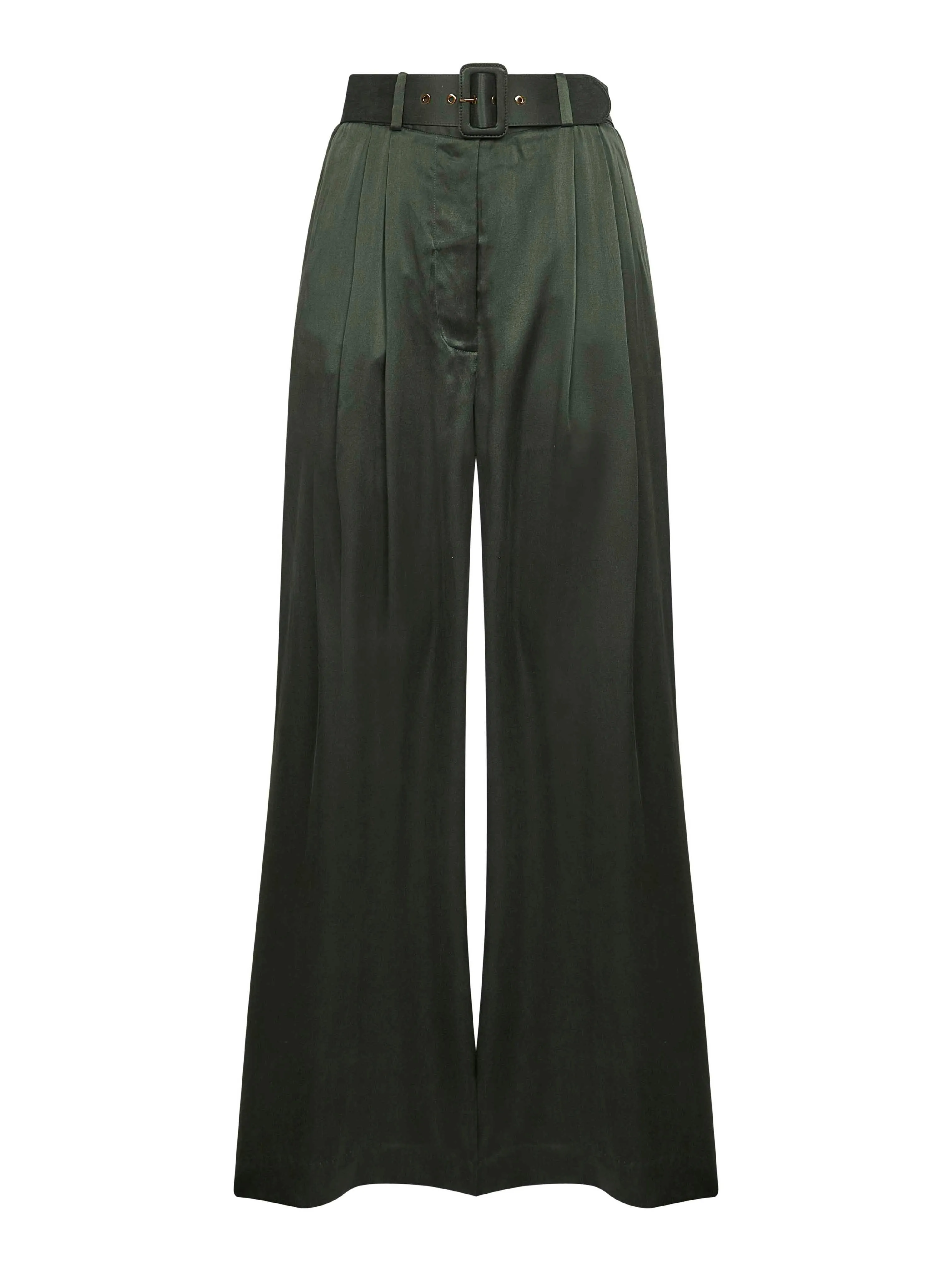 Green Silk Two-Pleat Trousers sold by Lord & Taylor
