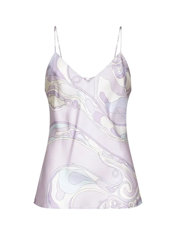 Lavender Orchidee Print Silk Top made by Lord & Taylor