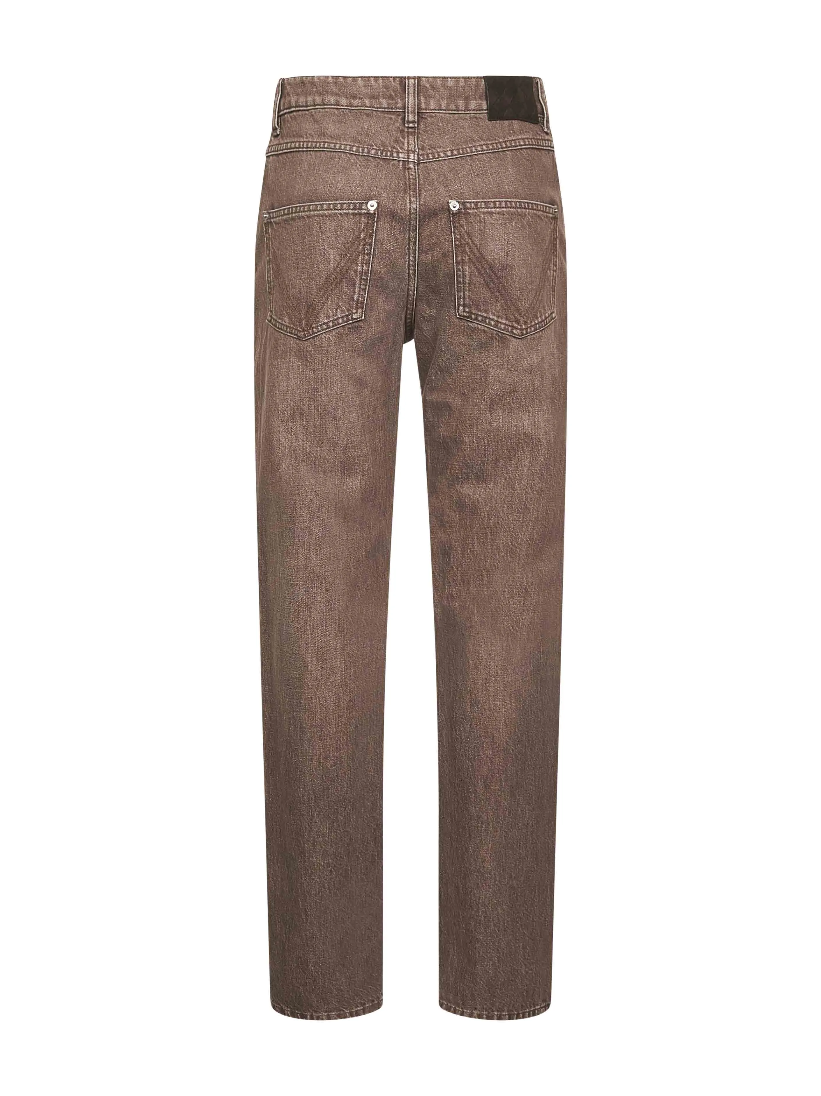 Brown Washed Denim Straight-Leg Jeans sold by Lord & Taylor product image thumbnail 2