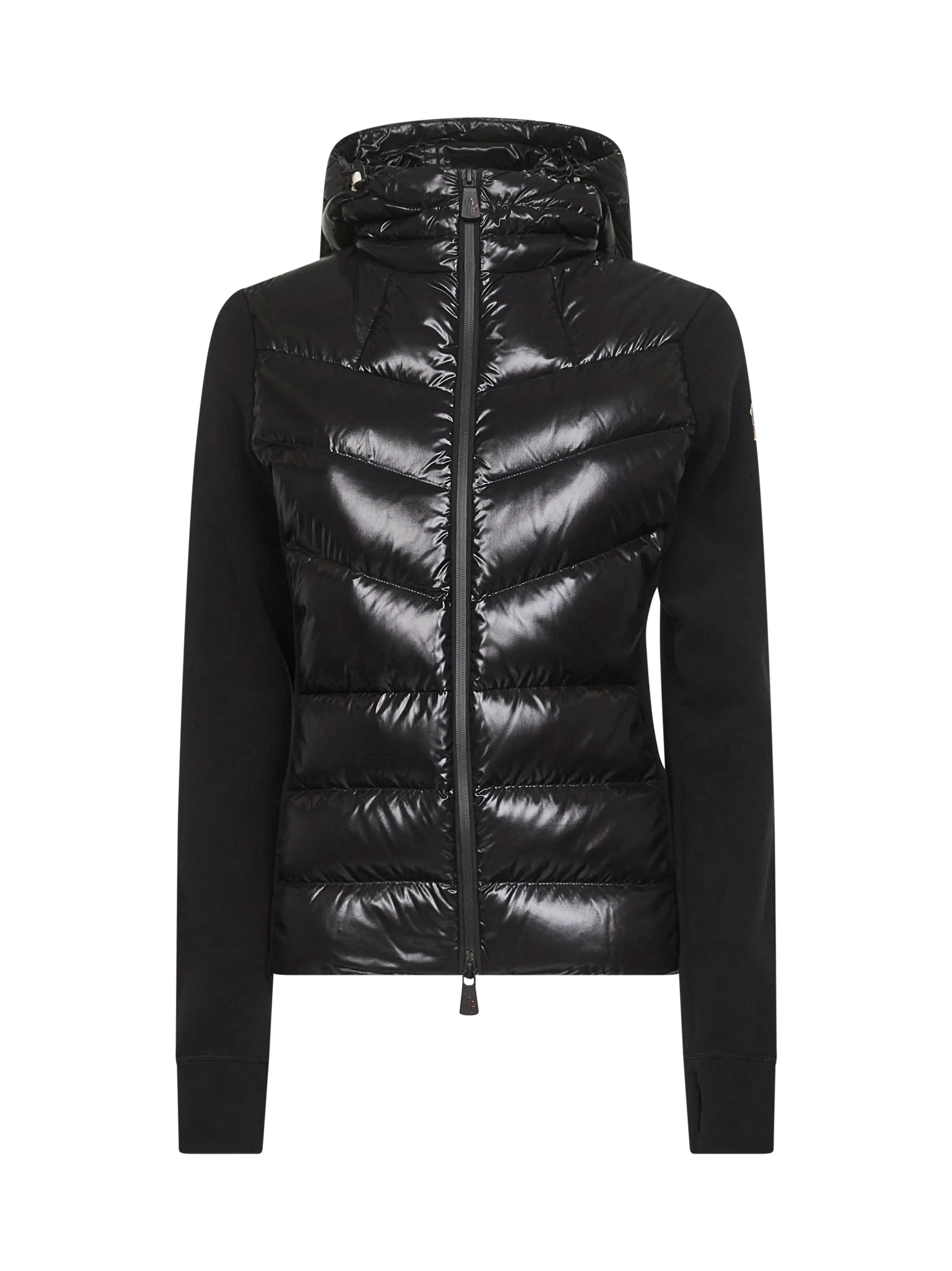 Black Zip-Up Hooded Padded Cardigan sold by Lord & Taylor