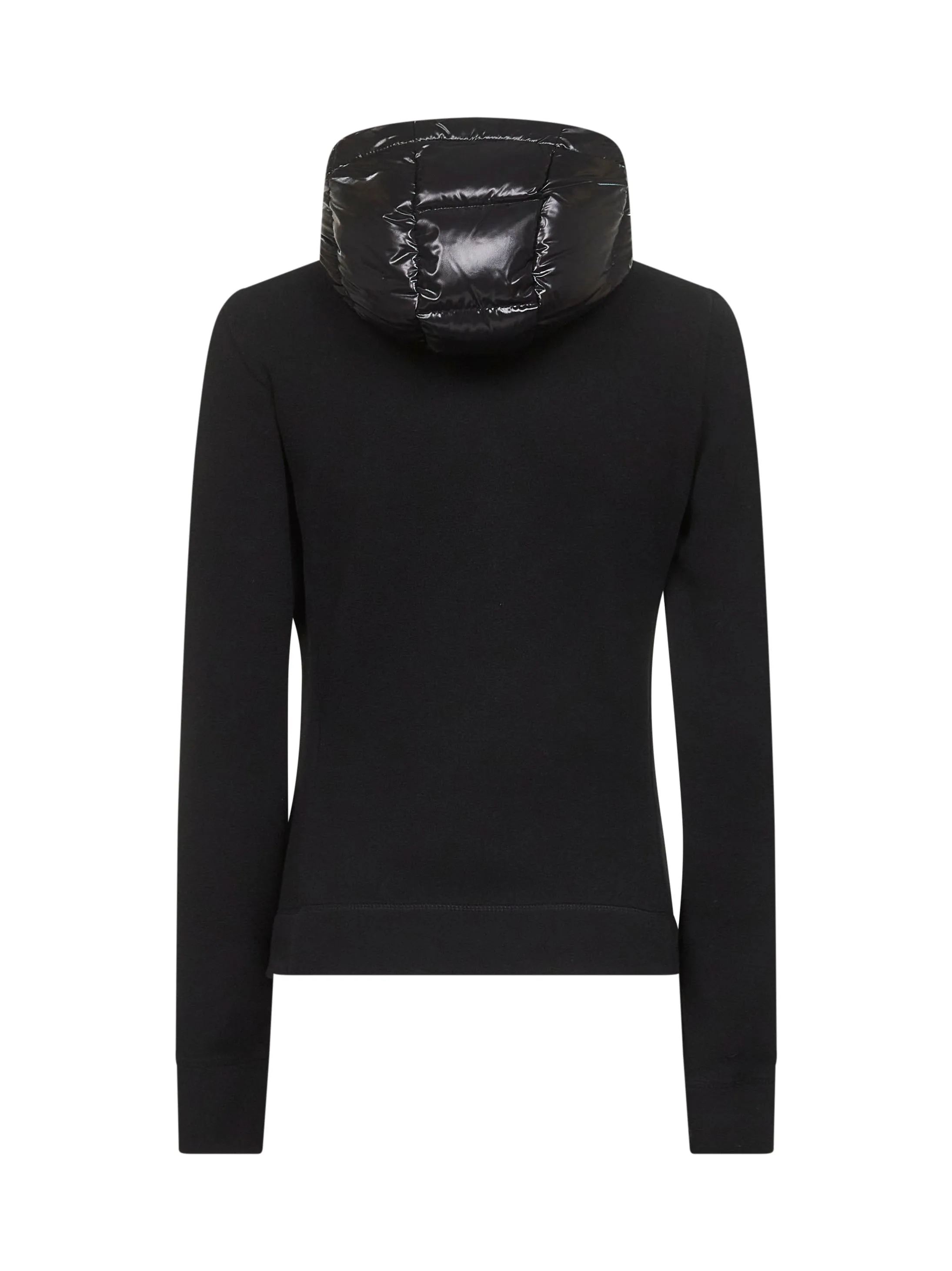 Black Zip-Up Hooded Padded Cardigan sold by Lord & Taylor product image thumbnail 2