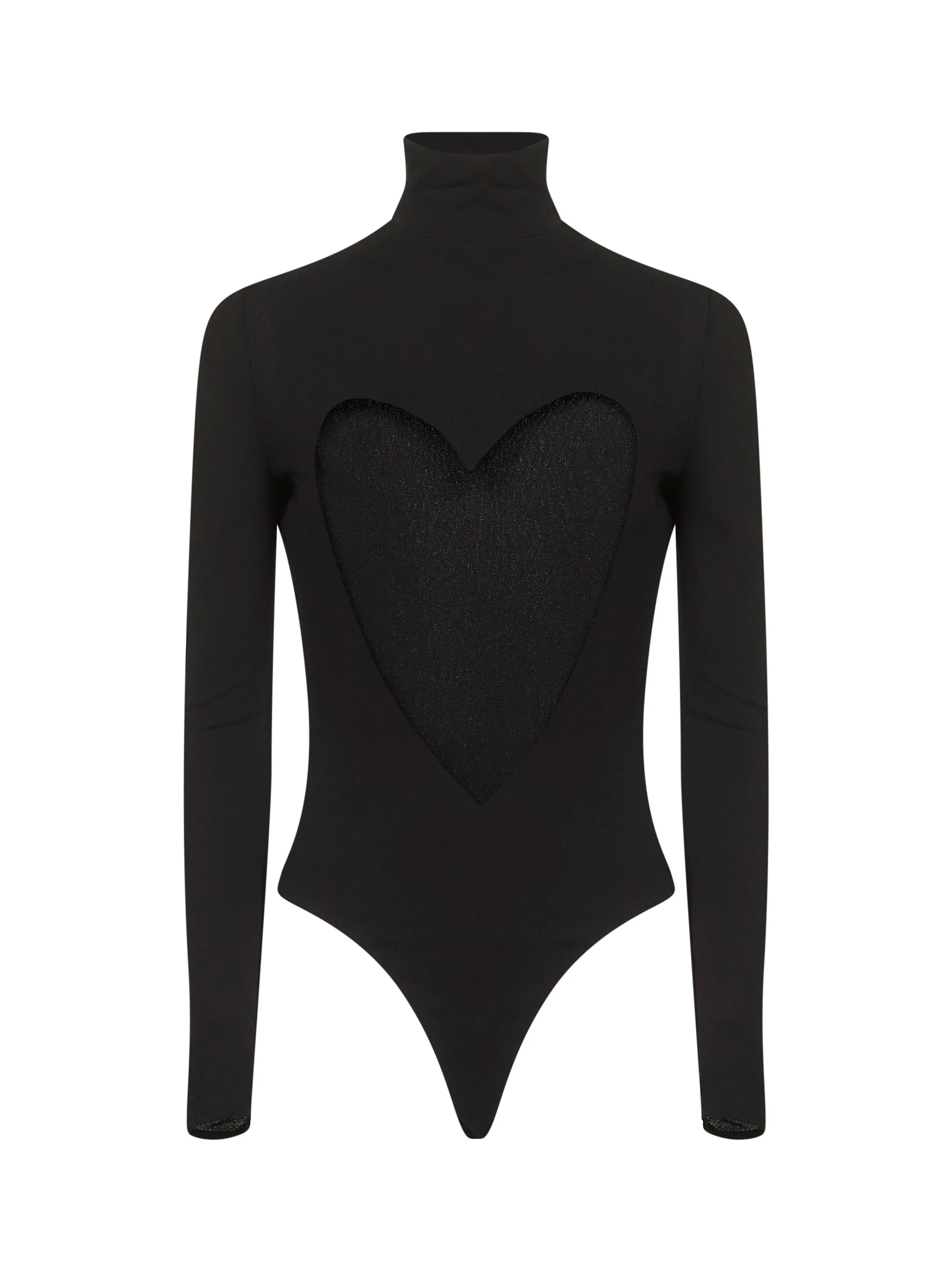 Black Fluid Jersey Heart Bodysuit sold by Lord & Taylor product image thumbnail 2