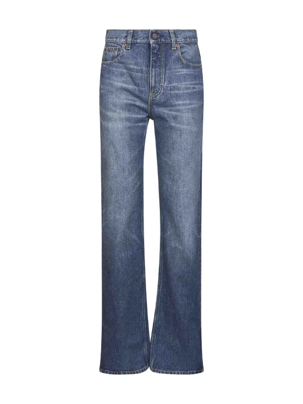 Chloé Blue Denim Straight Jeans sold by Lord & Taylor