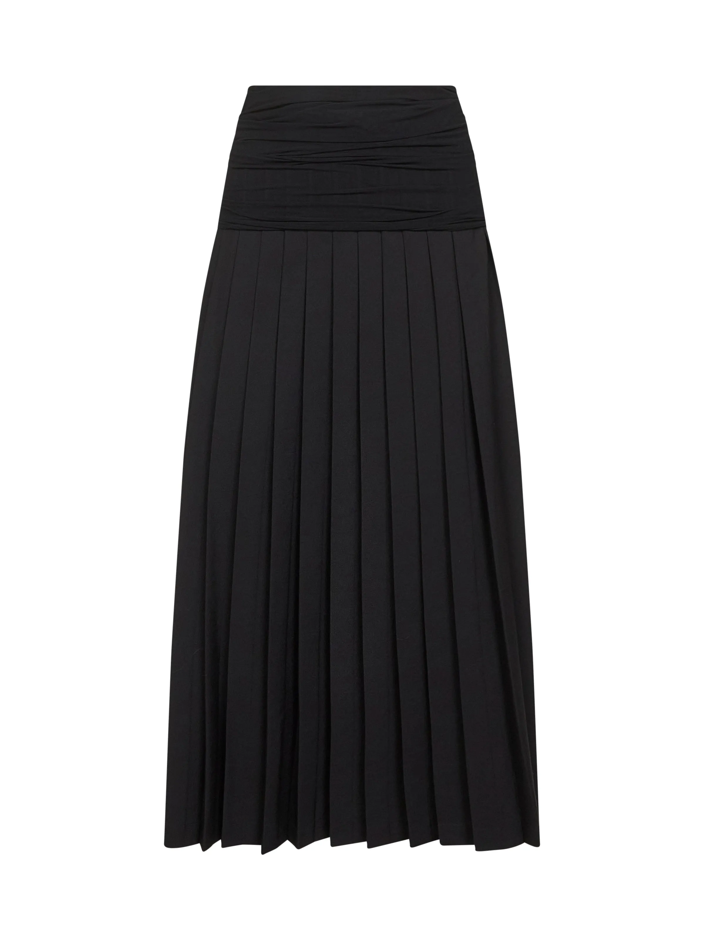 Black Wool Blend Long Pleated Skirt sold by Lord & Taylor