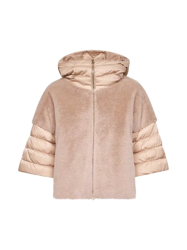 Beige Satin and Faux Fur Cape sold by Lord & Taylor