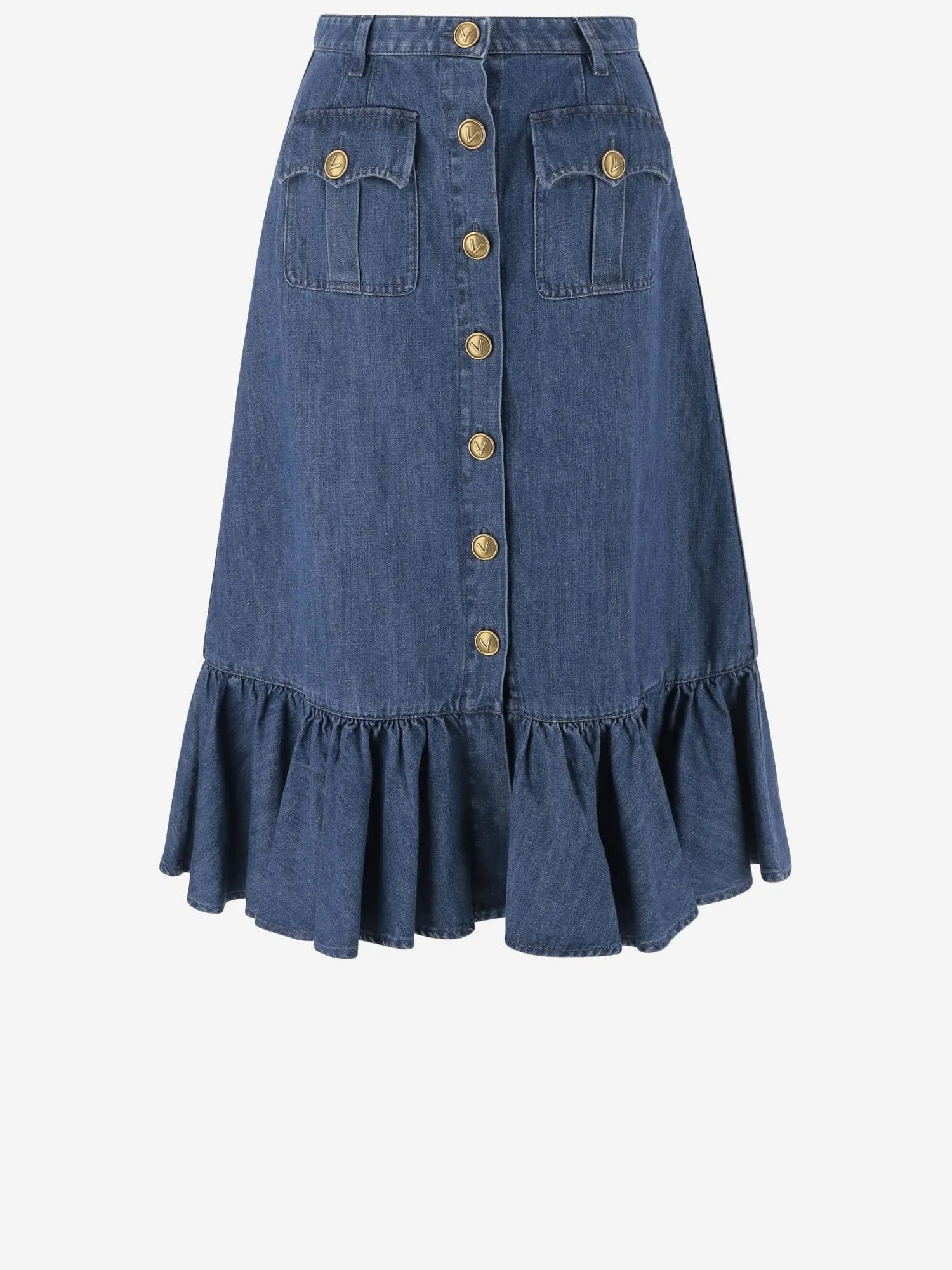 Cotton Blend Skirt with Ruffle sold by Lord & Taylor