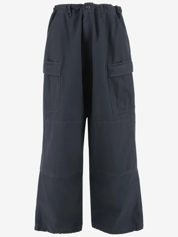 Cotton Wide Cargo Pants made by Balenciaga