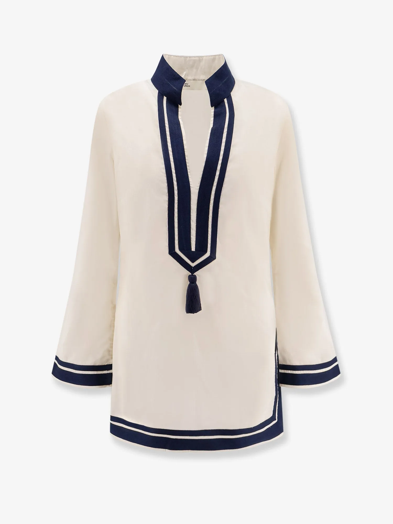 Cotton Short Dress with Contrasting Profiles sold by Lord & Taylor