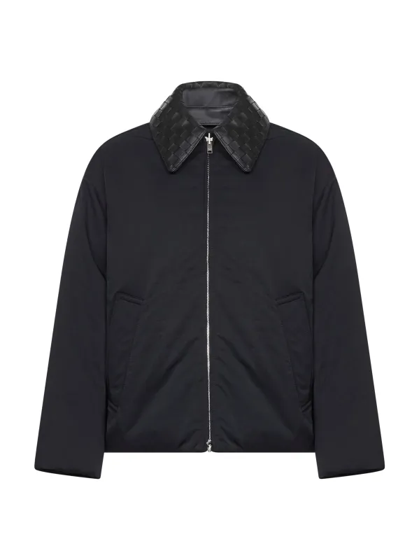 Bottega Veneta Puffer Jacket with Woven Collar sold by Lord & Taylor