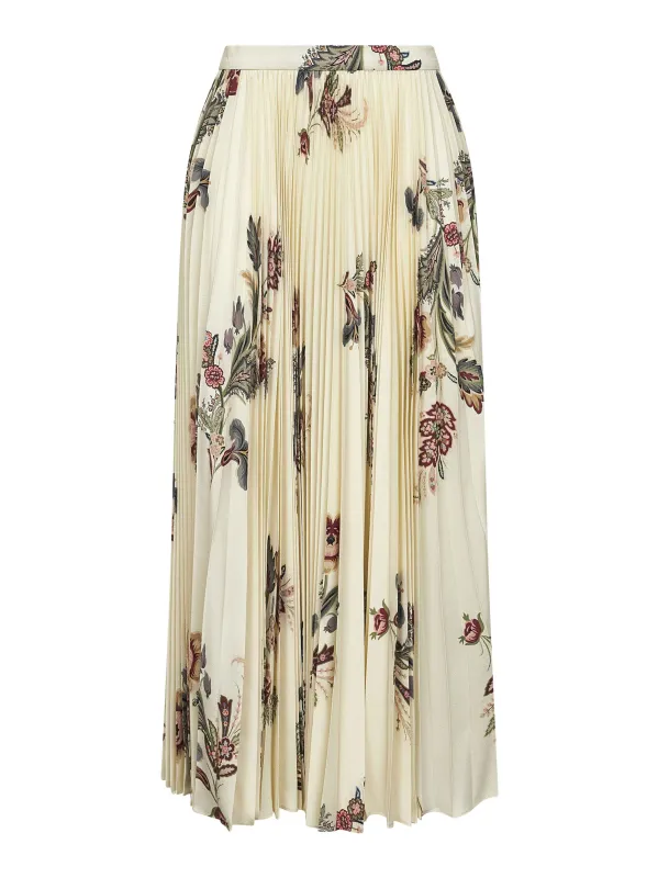 Beige Floral Print Midi Skirt sold by Lord & Taylor