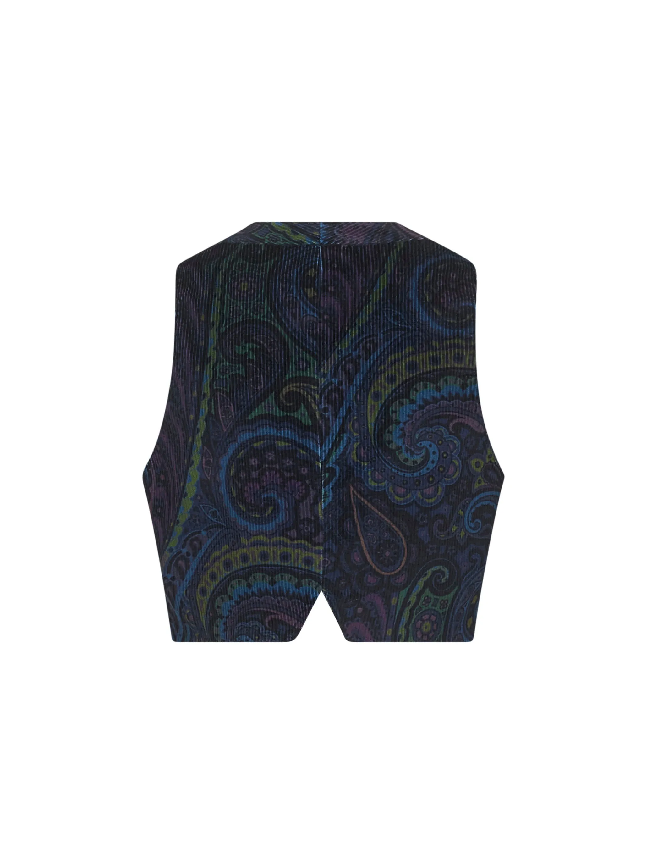 Blue Paisley Print Corduroy Vest sold by Lord & Taylor product image thumbnail 2