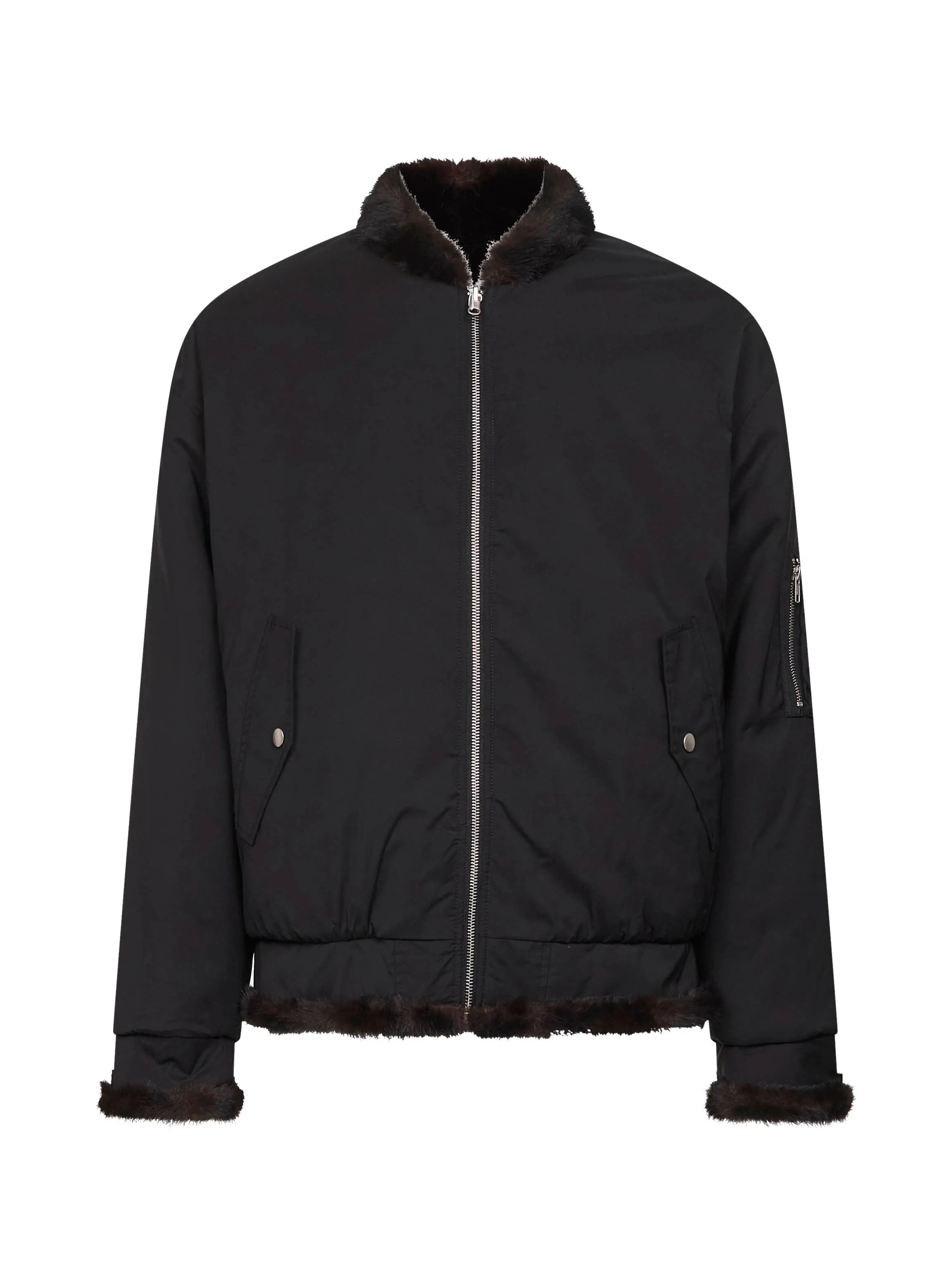 Black Reversible Bomber Jacket sold by Lord & Taylor