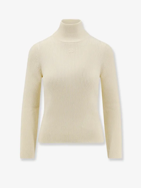 Ribbed Stretch Wool Turtleneck Sweater sold by Lord & Taylor